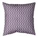 Latitude Run® Avicia Wavy Stripe Indoor/Outdoor Throw Pillow Polyester/Polyfill blend in Indigo | 16 H x 16 W x 3 D in | Wayfair