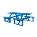 Rosecliff Heights Westbrook Outdoor Picnic Table Wood/Plastic in Blue | 94 W x 74 D in | Wayfair 50D58A0731F441CCB80E6131B36D590A