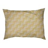 Tucker Murphy Pet™ Cheng Basketweave Stripes Indoor Dog Pillow Polyester/Fleece in Gray/White | 7 H x 50 W x 36 D in | Wayfair