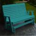 Rosalind Wheeler Aeliana Gliding Bench in Blue | 41 H x 62 W x 27 D in | Outdoor Furniture | Wayfair B2F520517A6E4EBE8BC79A91A55511DB