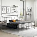 Three Posts™ Baby & Kids Jailyn Platform Bed Wood/Metal in Black | 43.5 H x 78.5 W in | Wayfair EC44E07BC40A44848DC43D292ADA8900