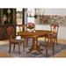 Astoria Grand Gilleland 5 - Piece Butterfly Leaf Rubberwood Solid Wood Dining Set Wood/Upholstered in Brown | Wayfair