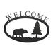 Loon Peak® Miracle Bear & Pine Welcome Sign Metal | 7.88 H x 11.38 W x 0.05 D in | Wayfair B5582D76479C48CF87CC703FBE1E0F44