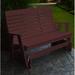 Rosalind Wheeler Aeliana Gliding Bench, Wood in Brown | 41 H x 62 W x 27 D in | Outdoor Furniture | Wayfair 31A34741180240F3B381C368EAAEFC5D