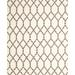 Brown/White 60 x 0.35 in Indoor Area Rug - East Urban Home Contemporary Ivory/Brown Area Rug Polyester/Wool | 60 W x 0.35 D in | Wayfair