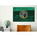 Winston Porter Flags Washington Mount Olympus Graphic Art on Wrapped Canvas Metal in Green | 26 H x 40 W x 0.75 D in | Wayfair