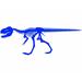 Isabelle & Max™ Alvie Dinosaur Skeleton for Boys Room T-Rex Skeleton Wall Decal Plastic in Blue | 18 H x 50 W x 0.01 D in | Wayfair