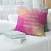 East Urban Home Try To Be A Rainbow Quote Pillow Cover Polyester in Pink | 14 H x 14 W x 0.5 D in | Wayfair BCA467A759AF461594DFD4DACF121A91