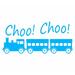 Harriet Bee Anadarko Choo Choo Train Vinyl Wall Decal Vinyl/Plastic in Blue | 10 H x 22 W x 0.01 D in | Wayfair 0E5C0979E738409EA939DC796C02D18D