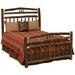 Millwood Pines Dufault Wagon Wheel Standard Bed Wood in Brown | 60 H x 64 W x 89 D in | Wayfair CE10B73AAE9449D396348717DF34D833