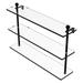 Red Barrel Studio® Morosini 3 Piece Glass/Metal Tiered Shelf Glass/Metal in Black | 18 H x 22 W x 5 D in | Wayfair MA-5/22-BKM