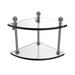 Red Barrel Studio® Morosini 2 Piece Triangle Wall Shelf Glass/Metal in Gray | 8 H x 8 W x 8.22 D in | Wayfair MA-3-GYM