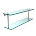 Red Barrel Studio® Morosini 2 Piece Tiered Shelf Glass/Metal in White | 8 H x 22 W x 5 D in | Wayfair RC-2/22-WHM