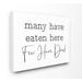 Ebern Designs 'Many Have Eaten Here Funny Family Kitchen Black & Word Design' Graphic Art Canvas in White | 36 H x 48 W x 1.5 D in | Wayfair