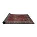 Green/Red 60 x 60 W in Indoor Area Rug - Alcott Hill® Garg Traditional Red/Green Area Rug Polyester/Wool | 60 H x 60 W in | Wayfair