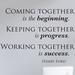 East Urban Home Coming Keeping Working Together Wall Decal Vinyl in Black | 16.5 H x 22.5 W in | Wayfair 3D904E06F3FD408592F9EF7963D6AAFE