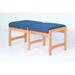 Symple Stuff Geis Two Seat Bench Wood/Fabric in Brown | 19 H x 42 W x 20 D in | Wayfair DW5-2DLOWE