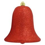 The Holiday Aisle® (180mm) Ornament Commercial Grade Shatterproof Plastic Bell Ornament Glitter Plastic in Red | 9 H x 9 W x 9 D in | Wayfair