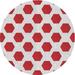 Red/White 60 x 0.35 in Indoor Area Rug - East Urban Home Patterned Area Rug Polyester/Wool | 60 W x 0.35 D in | Wayfair