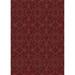 Red 60 x 0.35 in Indoor Area Rug - World Menagerie Vierzon Patterned Maroon Area Rug Polyester/Wool | 60 W x 0.35 D in | Wayfair