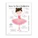 Isabelle & Max™ Siciliano How to Be a Ballerina Diagram Wall Décor Wood in Brown | 15 H x 10 W x 0.5 D in | Wayfair