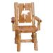 Arm Chair - Loon Peak® Lytle Wood Cutout Arm Chair Wood in Brown | 37 H x 24 W x 22 D in | Wayfair 856624DB85C04A9B924C9F015B7AF5A2