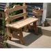 August Grove® Tillison Cedar Wooden Garden Outdoor Bench Plastic in Brown | 34 H x 72 W x 24 D in | Wayfair AD8AEC8BE6D94286815AAAEA8479D9D4