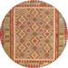 White 0.35 in Indoor Area Rug - World Menagerie Thuan Contemporary Orange/Yellow/Green Area Rug Polyester/Wool | 0.35 D in | Wayfair