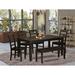 Charlton Home® Smithers 6 - Piece Butterfly Leaf Rubberwood Solid Wood Dining Set Wood in Brown | 30 H in | Wayfair