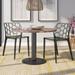 Orren Ellis Berdy Dynamic Modern Dining Side Chair w/ Honeycomb Design Plastic/Acrylic in Black | 33.75 H x 16.6 W x 19.4 D in | Wayfair