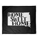 East Urban Home Sweet South Dakota Fleece Throw Microfiber/Fleece/Microfiber/Fleece in Black/Brown | 52.5 W in | Wayfair