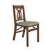 Charlton Home® Suzanna Side Dining Chair Wood/Upholstered/Fabric in Brown/Red | 33 H x 17 W x 20.75 D in | Wayfair ACEDF1B01DAE40E2B1C12026AFBBA69E