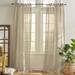 Highland Dunes Dupre Tie-Top Solid Sheer Single Curtain Panel Polyester/Linen in Green/Blue | 95 H in | Wayfair 545F8CE038E1487B92541F985A7B415E