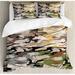 East Urban Home Camo Camouflage Patterns Going Undercover Militaristic Combination Duvet Cover Set Microfiber in Brown/Gray/White | Queen | Wayfair