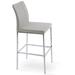 sohoConcept Zeyno Metal Bar & Counter Stool Upholstered/Metal in Gray/White | 36 H x 16.5 W x 24 D in | Wayfair ZEY-MET-SS-CNT-008