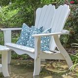 Red Barrel Studio® Worden Settee Pine Garden Outdoor Bench Wood/Natural Hardwoods in White/Blue | 44 H x 49.5 W x 34 D in | Wayfair
