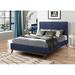 Corrigan Studio® Chesney Platform Bed Upholstered/Polyester in Blue | 48.25 H x 63.25 W x 88.25 D in | Wayfair 4B7F034C1E3D49FA9ECFC17C9CD0BA4C