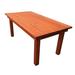 Millwood Pines Creedmoor Solid Wood Dining Table Wood in Red | 31.5 H x 72 W x 38.5 D in | Outdoor Dining | Wayfair