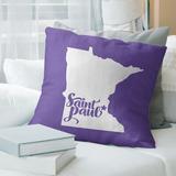 East Urban Home Minnesota Pillow Polyester/Polyfill blend in Indigo | 14 H x 14 W x 3 D in | Wayfair D4D1F1F2FCCF4CD6A7DD36F2758C0573