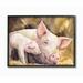 Isabelle & Max™ Sikorski Baby Pig Family Watercolor Painting Wall Décor Wood in Brown | 16 H x 20 W x 1.5 D in | Wayfair