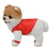 August Grove® Twinsburg Gym Hunk Boo the World's Cutest Pomeranian Dog Figurine Resin, Glass in Red | 4.75 H x 5.25 W x 2.75 D in | Wayfair