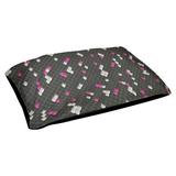 Tucker Murphy Pet™ Byrge Snake Scales Dog Bed Pillow Polyester in Pink/Black | 6 H x 28 W x 18 D in | Wayfair BEF4DE6827F44F8E80180B423F13FFAA