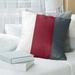 East Urban Home Washington Pullman Pillow Polyester/Polyfill/Leather/Suede in Red/Gray | 20 H x 20 W x 3 D in | Wayfair