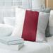 East Urban Home Washington Pullman Pillow Polyester/Polyfill/Leather/Suede in Red/White | 18 H x 18 W x 3 D in | Wayfair