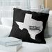 East Urban Home Houston Texas Sports Colors Throw Pillow Polyester/Polyfill/Linen in Black | 16 H x 16 W x 3 D in | Wayfair