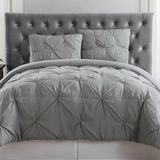 Truly Soft Solid Microfiber Modern & Contemporary Comforter Set Polyester/Polyfill/Microfiber in Gray | King Comforter + 2 King Shams | Wayfair