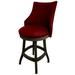 Gracie Oaks Kemble Spectator Counter, Bar & Extra Tall Swivel Stool Wood/Upholste/Leather in Red | Counter Stool (26" Seat Height) | Wayfair