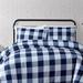 Truly Soft Buffalo Microfiber Farmhouse Duvet Cover Set Microfiber in Blue/Navy | King Duvet Cover + 2 Shams | Wayfair DCS2093BLKG-00