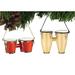 The Holiday Aisle® 2 Piece Percussionist's Favorite Hanging Figurine Ornament Set Wood in Brown/Red/Yellow | 3 H x 3 W x 1 D in | Wayfair
