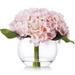 Mercer41 Silk Hydrangea Floral Arrangement in Vase Silk in Pink | 9 H x 8 W x 8 D in | Wayfair 11A20F3FB3EA48D381FEEC70811713AD